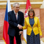 12 September 2019 National Assembly Speaker Maja Gojkovic and Czech President Milos Zeman